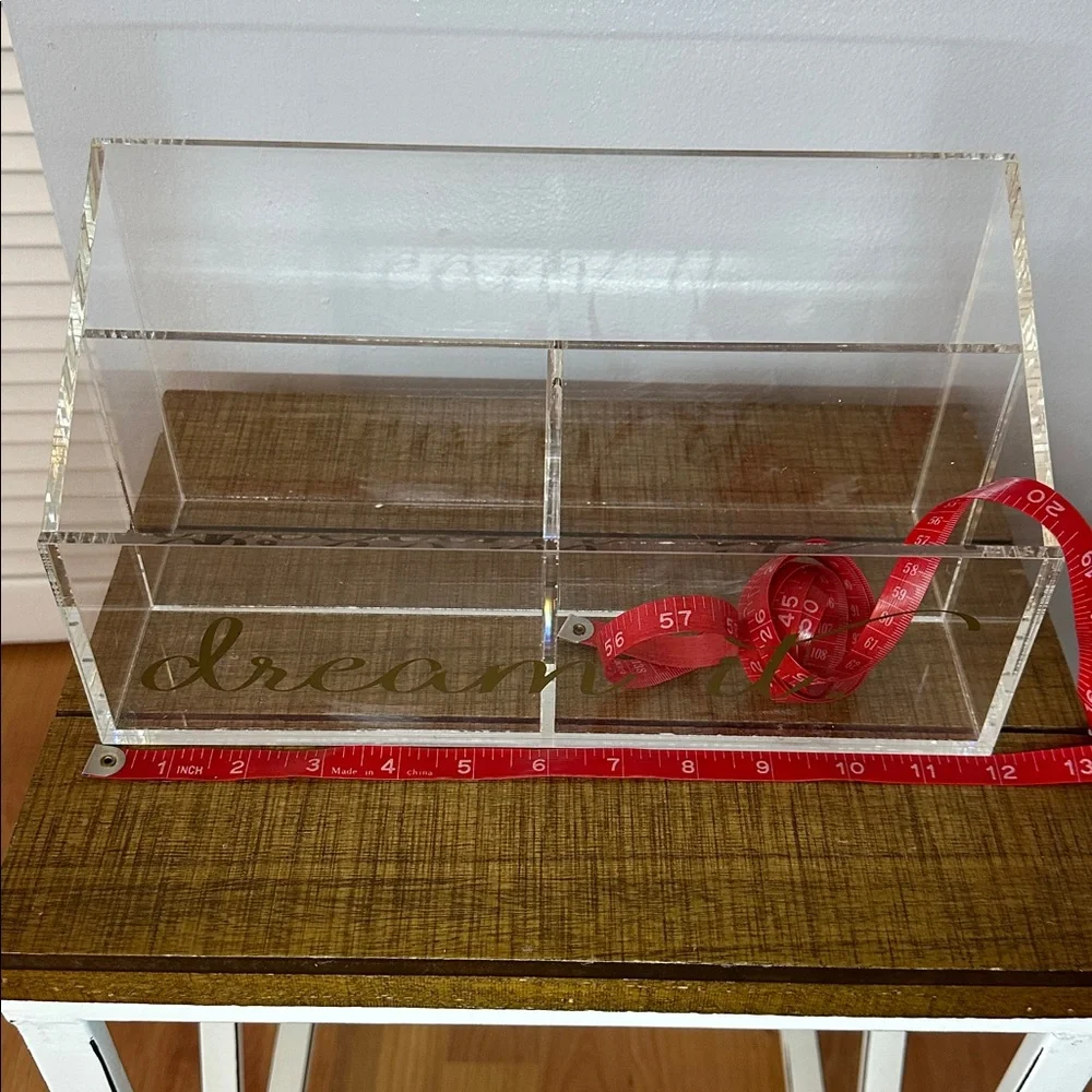Acrylic Storage Box with 'Dream It' Design